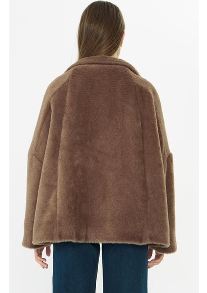 Kahverengi Cepli Tüylü Ceket modelleri
