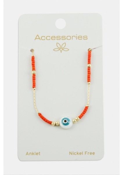 Sepetim Nazar Miyoki Boncuk Halhal-Turuncu