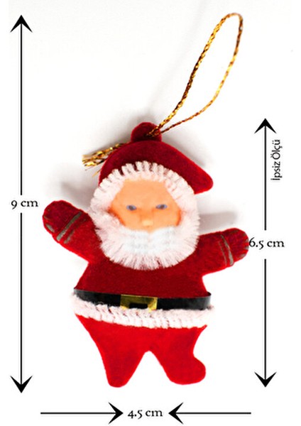 Yılbaşı Çam Ağacı Süsü Noel Baba 6'lı modelleri