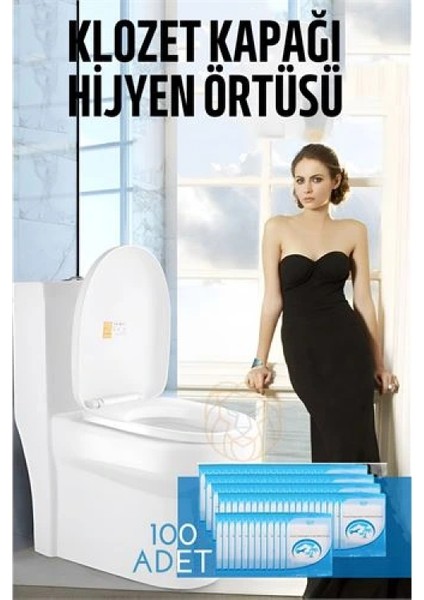 Klozet Kapağı Kılıfı Hijyenik Tek Kullanımlık 100 Adet