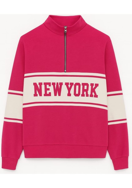 Yakası Fermuar Detaylı Kadın Sweatshirt fiyatları