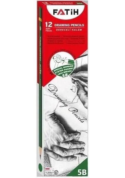 Fatih 5b Dereceli Kurşun Kalem 12'li Kutu