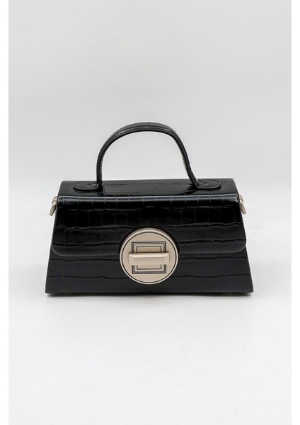 Marka Ithal Kroko Kadın Çanta KB909 Siyah