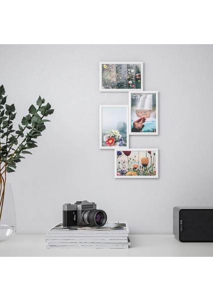 Yllevad Kolaj Çerçeve Beyaz 10.3 x 15.3 cm 4 Fotoğraflık fiyatları