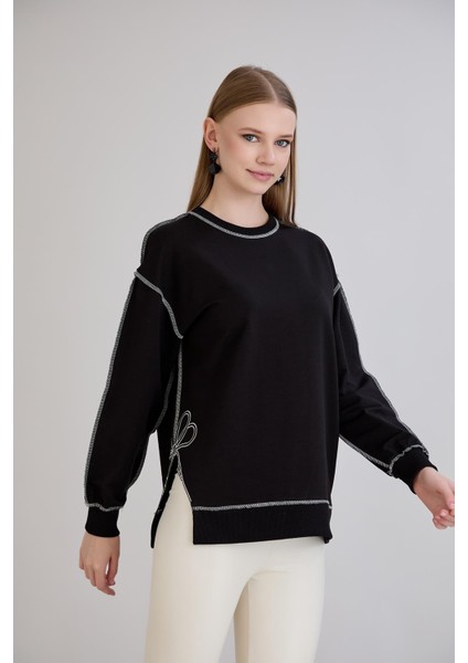 Overlok Dikişli Sweatshirt
