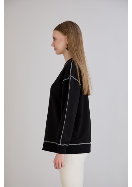 Overlok Dikişli Sweatshirt