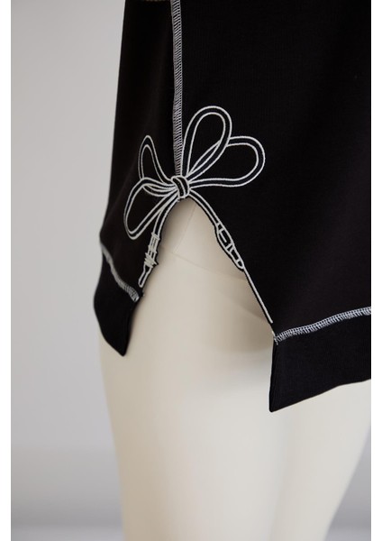 Overlok Dikişli Sweatshirt