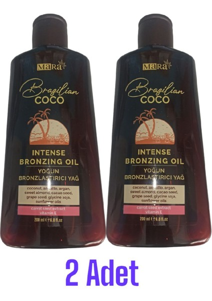 Coco Yoğun Bronzlaştırıcı Yağ E Vitaminli 200 ml 2 Adet