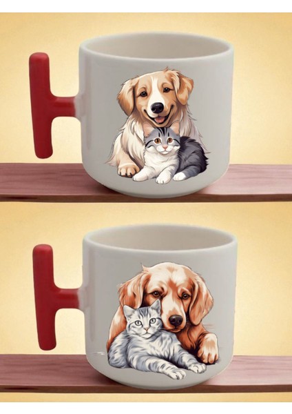 Kedi ve Köpek Latte Bardağı - Doğum Günü Hediyesi Kadın, Hediye Fikirleri