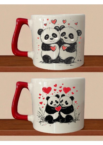 Pandalı Baskılı Kupa - Erkek Hediye, Sevgiliye Doğum Günü Hediyeleri