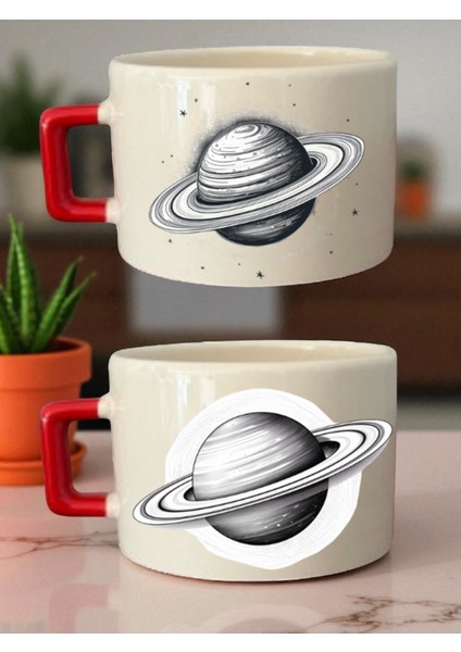 Satürn 2'li Kahve Fincanı - Hediyelik Eşya Fikirleri, Bebek Hediye Kutusu Ürünü