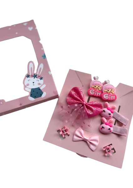 Baby Pembe Kutulu Kız Çocuk Bebek 8'li Toka Seti fiyatları
