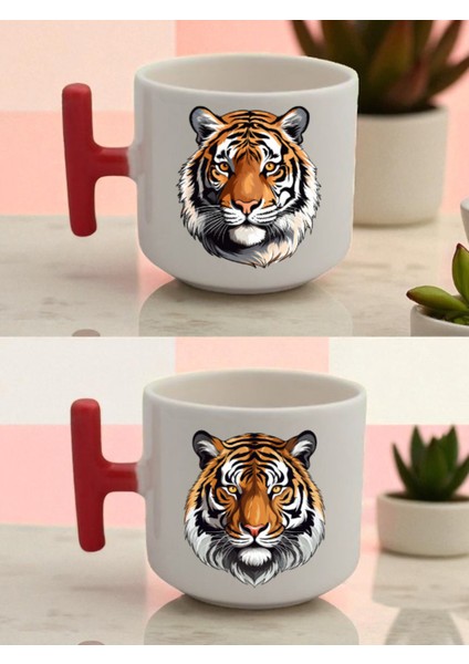 Karizmatik Kaplan 2'li Latte Bardağı - Öğrenciye Hediye, Kızlara Alınacak Hediyeler, Kına Hediyeleri