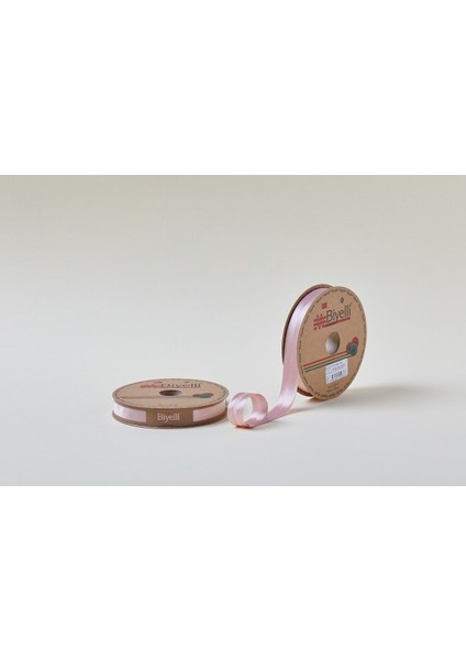 Biye Saten Katlı 087 Pudra 2 cm 25 Metre %100 Polyester