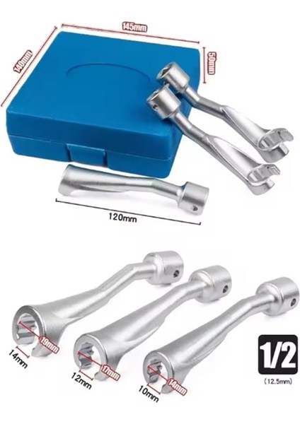 1/2 Dizel Enjektör Lokma Seti 14 - 17 - 19 mm fırsatları