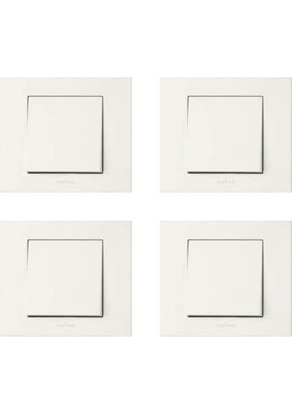 Grano Beyaz Anahtar Çerçeveli 4 Adet fiyatları