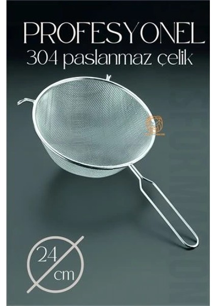 Modacar 24 cm Süzgeç 304 Paslanmaz Çelik