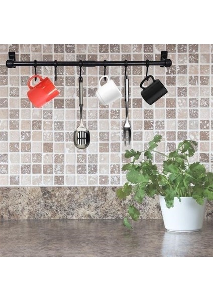 ® Duvara Monte Edilen 6 Kancalı Dekor Kaşıklık ve Kupa Askısı modelleri