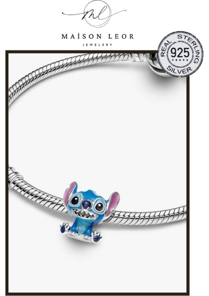 Disney Gümüş Stitch Charm