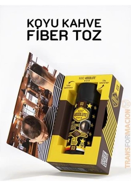 Saç Dolgunlaştırıcı Fiber Topik Toz Koyu Ton Kahverengi