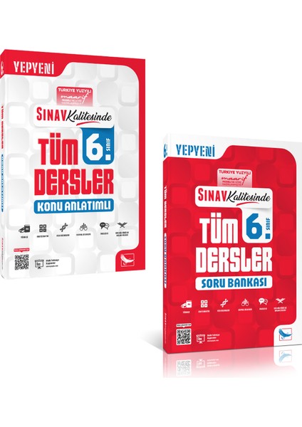 6. Sınıf Tüm Dersler Konu Anlatımı ve Soru Bankası Kitap Seti
