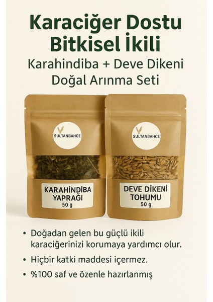 Karahindiba & Devedikeni Çayı - Doğal Bitkisel Destek Sindirim Dostu 2X50