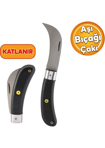 (4'lü Set) Eğri Uçlu ve Düz Uçlu Bağ Aşı Bıçağı Çakısı Aşı Macunu Aşı Bandı Ağaç Stil Aşılama. indirimleri