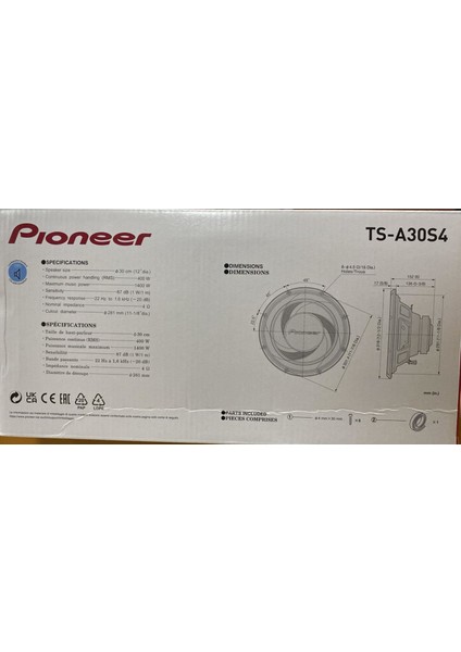TS-A30S4 1400 Watt 30 cm Subwoofer modelleri