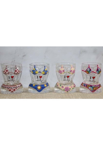 Vücut Tasarımı Cam Shot Bardak X3