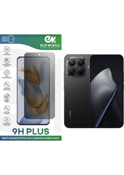 Xiaomi 15T/15T Pro ile Uyumlu Ekran Koruyucu 9h Esnek Nano Kırılmayan Mat Hayalet(Privacy)