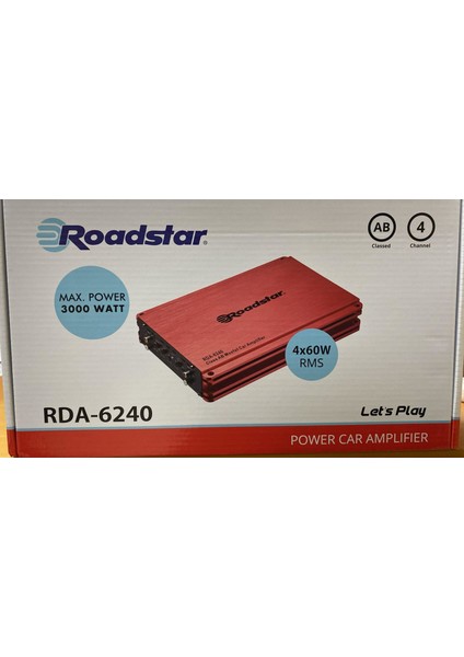 RDA-6240 Stereo 3000 Watt 4 Kanallı Oto Amfi