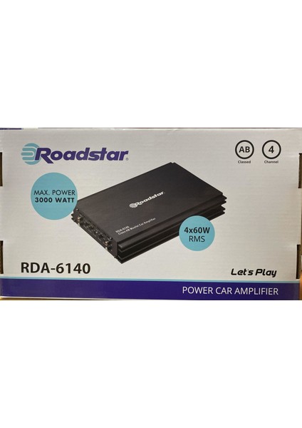 RDA-6140 Stereo 3000 Watt 4 Kanallı Oto Amfi