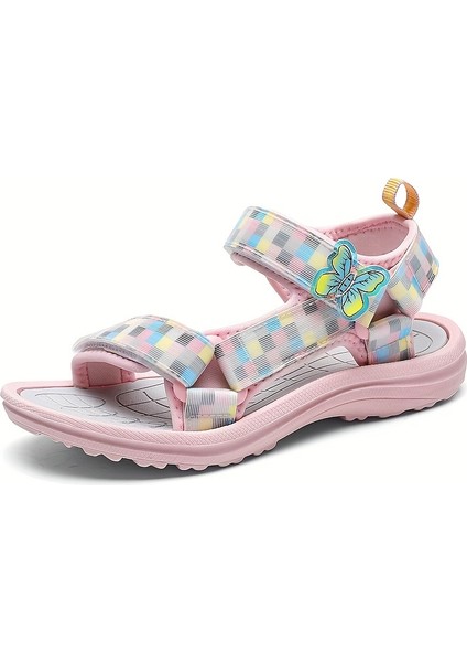 Tcherchı Kızlar Için Trendy Sevimli Burnu Açık Sandalet, Nefes Alabilen Hafif Sandalet (Yurt Dışından)