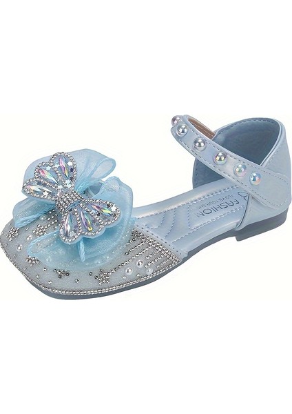 Tcherchı Kızlar Için Trendy Sevimli Rhinestone Ilmek Sandalet, Nefes Alabilen Hafif Ayakkabılar (Yurt Dışından)
