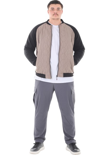 Erkek Büyük Beden 120 KILO-158 Kilo Arası Için Uygun Dik Yaka Parçalı Mevsimlik Hafif Mont modelleri