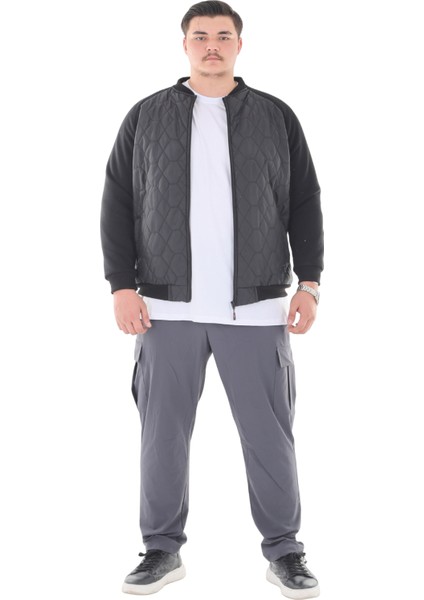 Erkek Büyük Beden 120 KILO-158 Kilo Arası Için Uygun Dik Yaka Parçalı Mevsimlik Hafif Mont modelleri