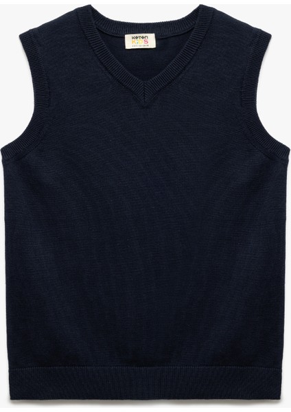 Kolsuz V Yaka Triko Okul Süveteri