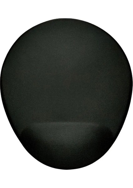 Kaymaz Buruşmaz Kırılmaz Bilek Destekli Mouse Pad - Siyah Oval Desensiz Mousepad