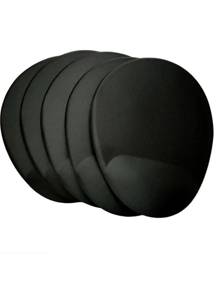 Kaymaz Buruşmaz Kırılmaz Bilek Destekli Mouse Pad - Siyah Oval Desensiz Mousepad modelleri