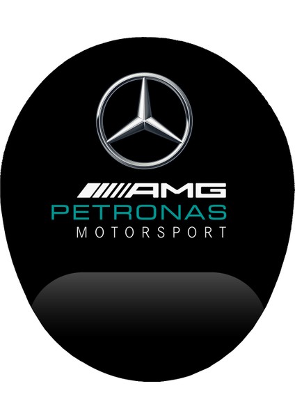 Mercedes Amg Baskılı Kaymaz Buruşmaz Kırılmaz Bilek Destekli Mouse Pad