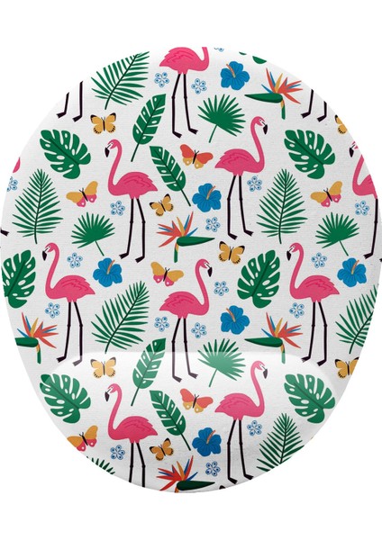 Flamingo Desenli Kaymaz Buruşmaz Kırılmaz Bilek Destekli Mouse Pad