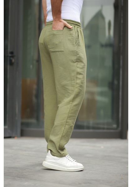 Keten Bağcıklı Jogger Pantolon modelleri