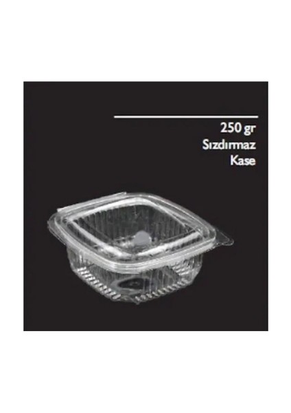 Plastik Sızdırmaz Kap 250 gr cc Kullan At Plastik Kapaklı Kase 50 Adet
