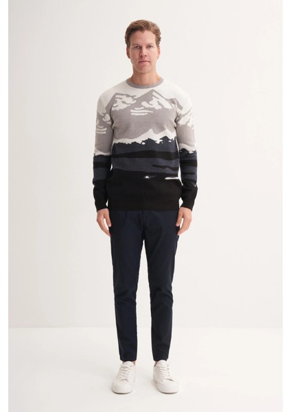 Slim Fit Erkek Kazak 33235 Ekru 33235