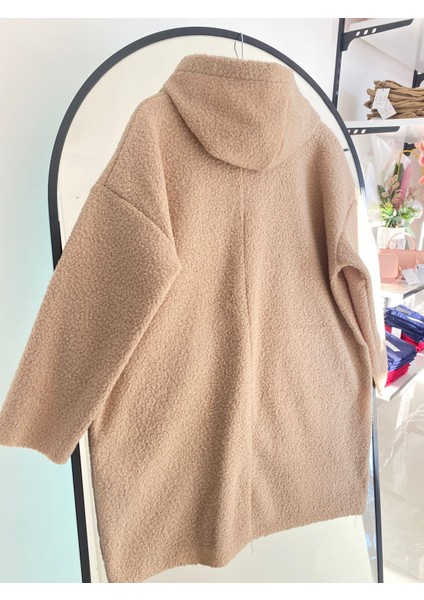 Teddy Love Oversize Kapüşonlu Polar Mont – Bej fiyatları