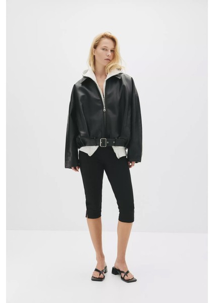 Suni Deri Bomber Ceket modelleri