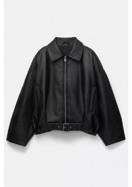 Suni Deri Bomber Ceket indirimleri