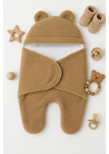 0-12 Ay Aralığı Peluş Welsoft Kumaş Kundak Bebek Battaniye
