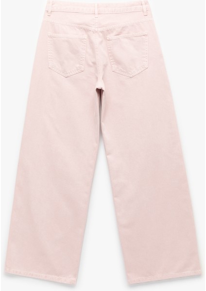 Pamuklu Bol Kesim Geniş Paça Jean Pantolon - Loose Straight Fit Jean indirimleri