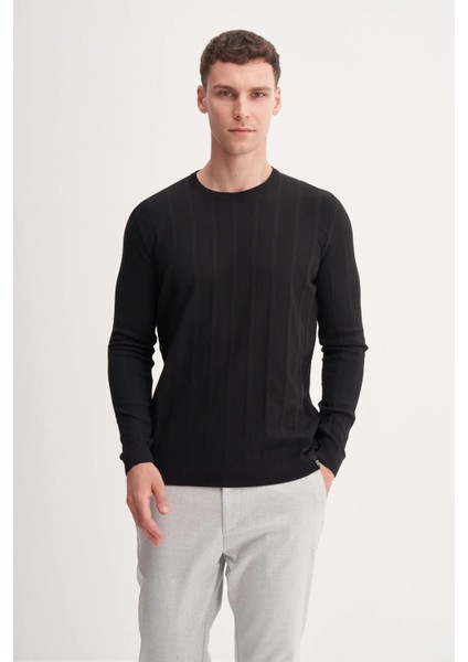 Erkek Slim Fit Viskon Kumaş Premium Bisiklet Yaka Kazak fiyatları